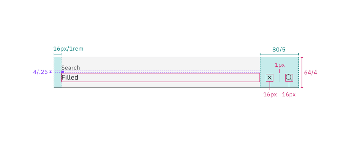 Structure and spacing measurements for fluid search